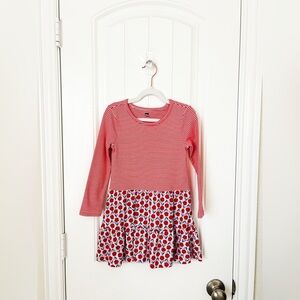 Tea Collection Girls Blush Blooms Tiered Dress Size 4